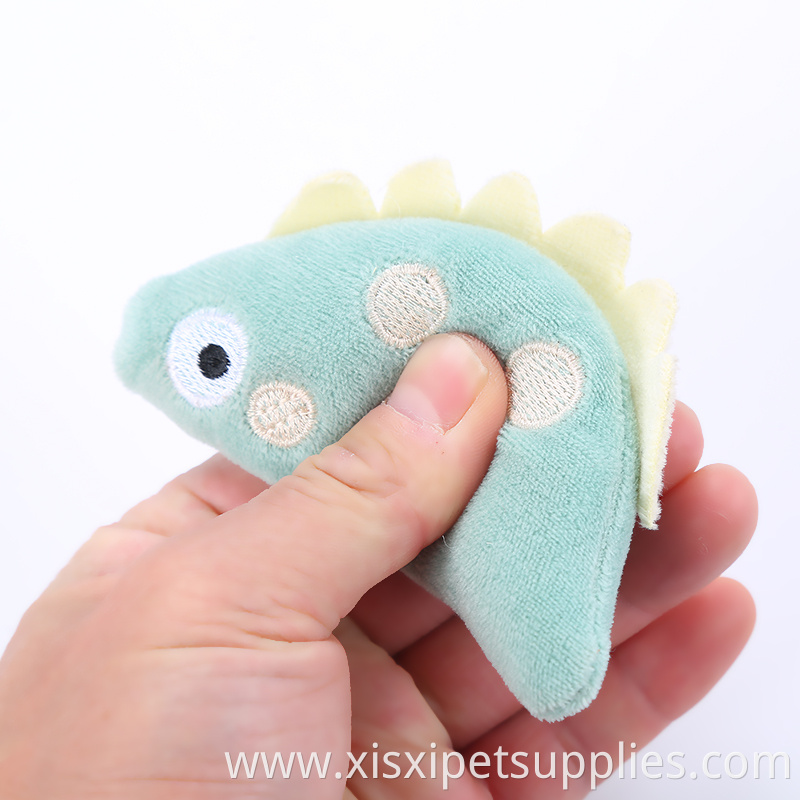 cute dinosaur shape plush cat toy cat products supplier catnip